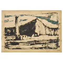 Untitled by Mario Sironi, Landscape with factory, offered Oct 2024