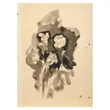 Ennio Morlotti, Rose 1956 Indian, ink on paper