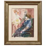 Mino Maccari, Figures 1968, oil on canvas