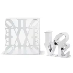 Untitled by Robert Indiana, Love Silver painted polystone, offered Oct 2024