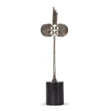 Simon Benetton, Untitled metal on, wood base h