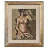 Giacomo Campilli, Feminine nude 1985, oil on canvas