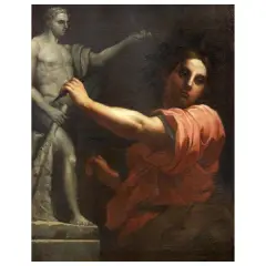 Giuseppe Bartolomeo Chiari, Allegory Of Sculpture, oil on canvas