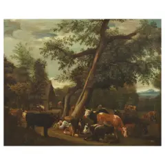 Jan van Gool, A Landascape With Shepherds And Herds