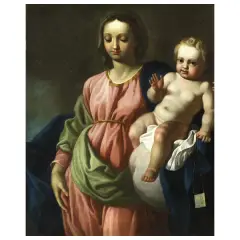 Madonna With Child by Gaetano Lapis, oil on canvas, offered Oct 2024