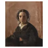 Domenico Morelli, Portrait Of A Lady, oil on canvas