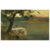 Alessandro Morani, The Tiber, oil on panel
