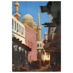 Cairo by Emily M. Merrick, oil on panel, offered Oct 2024