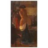 Arturo Noci, In The Studio, oil on canvas