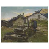 Riccardo Galli, At Plains Over Alagna, oil on canvas