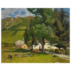 Giorgio Oprandi, Altopiano Montano, oil on compensato