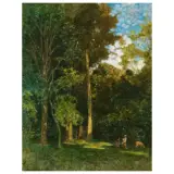 Marco Calderini, In The Forest, oil on cardboard