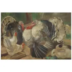 Armando Spadini, Farm Animals, oil on canvas
