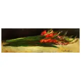 Giovanni Bartolena, Gladiolus, oil on cardboard