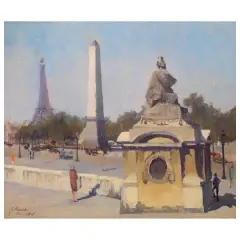 Paris by Giovanni March, oil on canvas, offered Oct 2024