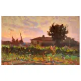 Renuccio Renucci, Livorno Countryside, oil on panel