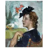 Paulo Ghiglia, Lady With An Hat, oil on canvas
