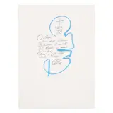 Gio Ponti, Poem dedicated to Franco Klein, mixed media on paper
