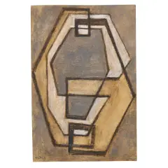 Composition by Mario Radice, mixed media on canvassed paper, offered Jul 2024