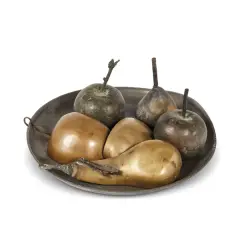 Piatto con mele e pere by Alik Cavaliere, bronze diam., offered Jul 2024