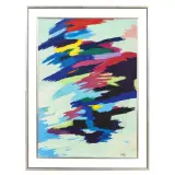 Gianni Dova, Riflessi 1971, pastels on canvassed paper