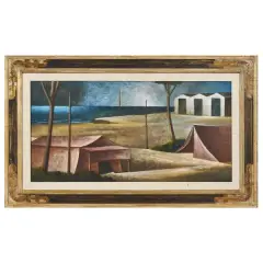 Marcello Scuffi, Campeggio 1983, oil on canvas