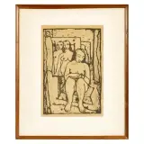 Felice Casorati, Donna che sogna, lithograph