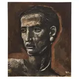 Mario Sironi, Man's head 1940 ca