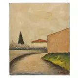 Ottone Rosai, Paesaggio (Strada in curva) 1950 ca