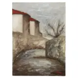 Ottone Rosai, Via San Leonardo 1955, oil on canvas