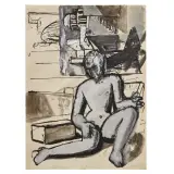 Mario Sironi, Composition 1926 ca. Indian, ink
