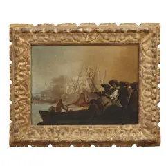 Aniello Falcone, Battle Scene Among Ships, oil on canvas
