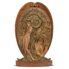 The Temptation Of Eve by Antonio Maraini, painted plaster, offered Jun 2024