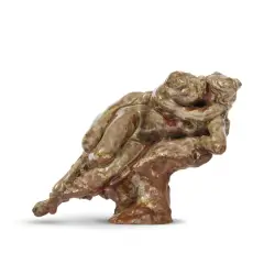 Jules Desbois, The Kiss, glazed terracotta