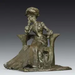 Rembrandt Bugatti, Portrait Of Lady Porta, bronze