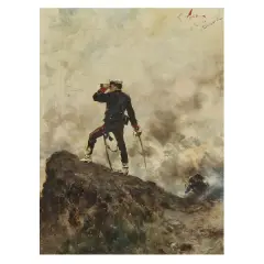 Francesco Vinea, On Watch, oil on canvas