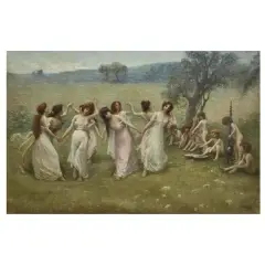 Fausto Zonaro, Nymphs Of The Valley, oil on canvas