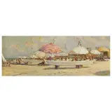 Galileo Chini, Summer (Lido Di Camaiore), oil on plywood