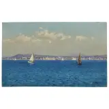 Fausto Zonaro, View Of Nizza, oil on canvas