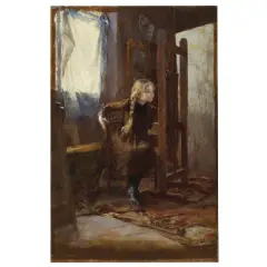 In The Studio by Ezio Marzi, oil on canvas, offered May 2024