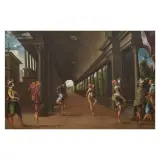 Luigi Baccio del Bianco, Dancers In A Gallery, oil on canvas