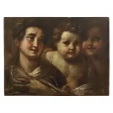 Giulio Cesare Procaccini, Head-Study, oil on panel