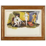 Renato Guttuso, Figures 1973 Indian, ink