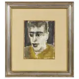 Mino Maccari, Boy's portrait, oil on cardboard