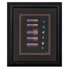 Ennio Finzi, Untitled colored, pastels on black cardboard