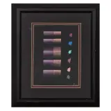 Ennio Finzi, Untitled colored, pastels on black cardboard