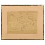 Mino Maccari, At the restaurant 1950 Indian, ink on paper