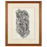 Ennio Morlotti, Flower, pencil on paper