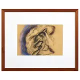 Sandro Chia, Figure, pencil and pastels on brown paper