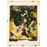 Gianni Bertini, Untitled, Feminine figure silk-screen printing